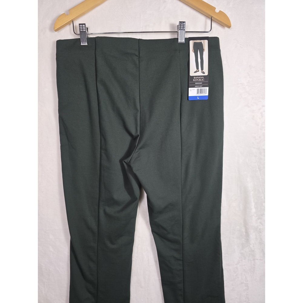 Banana Republic Ponte Pants L Green High Rise Slim Stretch Pull On NWT - Picture 4 of 10